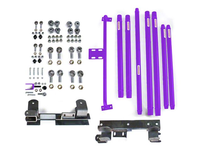 Steinjager Chrome Moly Tube Long Arm Tavel Kit for 2 to 6-Inch Lift; Sinbad Purple (97-06 Jeep Wrangler TJ)