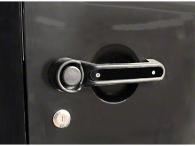 Steinjager Door and Tailgate Handle Accent Kit; Black (07-18 Jeep Wrangler JK 2-Door)