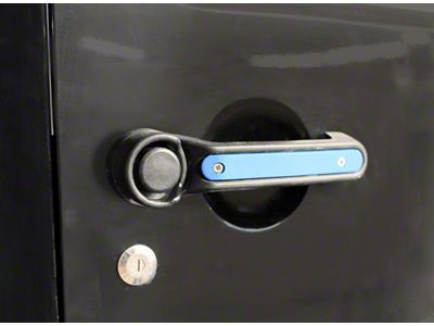Steinjager Door and Tailgate Handle Accent Kit; Playboy Blue (07-18 Jeep Wrangler JK 2-Door)