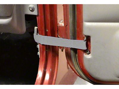 Steinjager Factory Door Limiting Straps; Gray (87-95 Jeep Wrangler YJ)