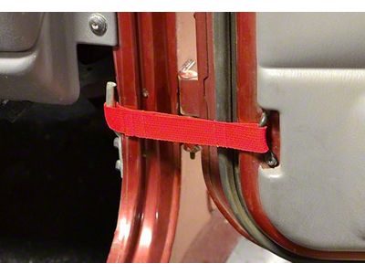 Steinjager Factory Door Limiting Straps; Red (87-95 Jeep Wrangler YJ)