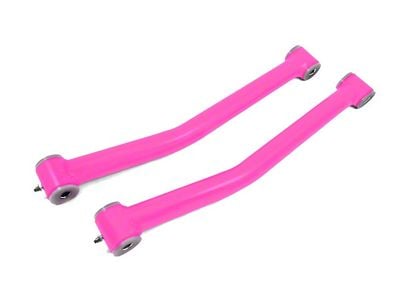 Steinjager Fixed Front Lower Control Arms for 2.50 to 4-Inch Lift; Hot Pink (07-18 Jeep Wrangler JK)