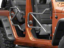 Steinjager Front and Rear Trail Tube Doors; Bare Metal (07-18 Jeep Wrangler JK 4-Door)