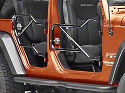 Steinjager Front and Rear Trail Tube Doors; Black (07-18 Jeep Wrangler JK 4-Door)