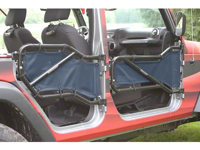 Steinjager Front and Rear Tube Door Covers; Navy (07-18 Jeep Wrangler JK 4-Door)