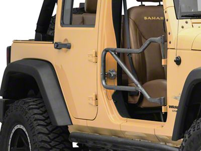 Steinjager Front Trail Tube Doors; Bare Metal (07-18 Jeep Wrangler JK)