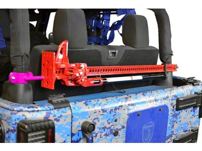 Steinjager High Lift Jack Roll Bar Mount Kit; Hot Pink (07-18 Jeep Wrangler JK 2-Door)