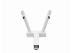 Steinjager Hitch Mounted Dual Flag Holder; Cloud White (20-24 Jeep Gladiator JT)