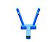 Steinjager Hitch Mounted Dual Flag Holder; Playboy Blue (20-24 Jeep Gladiator JT)
