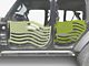 Steinjager Premium American Flag Rear Trail Doors; Gecko Green (20-24 Jeep Gladiator JT)