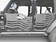 Steinjager Premium American Flag Rear Trail Doors; Gray Hammertone (20-24 Jeep Gladiator JT)