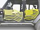 Steinjager Premium American Flag Rear Trail Doors; Neon Yellow (20-24 Jeep Gladiator JT)