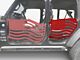 Steinjager Premium American Flag Rear Trail Doors; Red Baron (20-24 Jeep Gladiator JT)