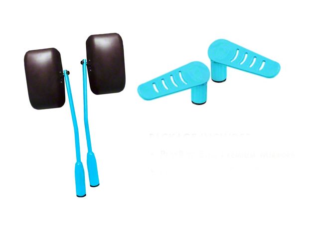 Steinjager Premium Mirror and Foot Peg Kit; Playboy Blue (20-24 Jeep Gladiator JT)