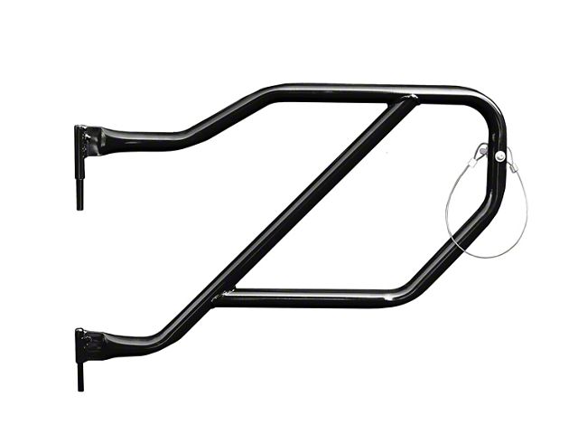 Steinjager Rear Trail Tube Doors; Black (20-24 Jeep Gladiator JT)