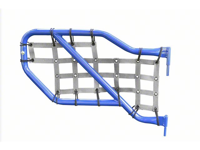 Steinjager Rear Tube Door Cargo Net Covers; Gray (20-24 Jeep Gladiator JT)