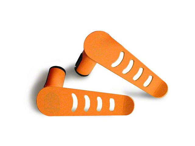 Steinjager Stationary Foot Pegs; Fluorescent Orange (20-24 Jeep Gladiator JT)