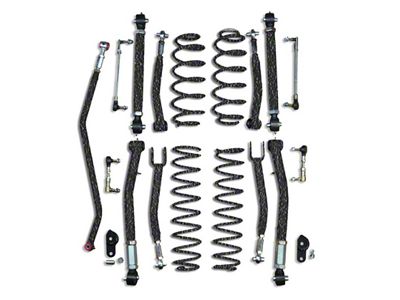 Steinjager 3.50-Inch Double Adjustable Suspension Lift Kit; Texturized Black (18-25 Jeep Wrangler JL)