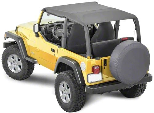 TruShield Jeep Wrangler Full Width Mesh Bikini Top; Black J140386 (97-06  Jeep Wrangler TJ) - Free Shipping