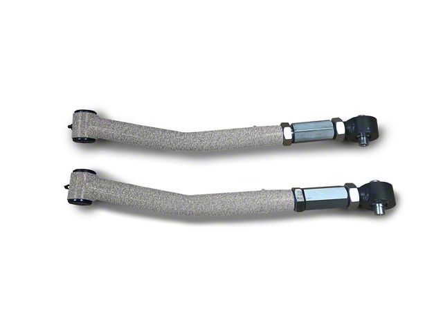 Steinjager Double Adjustable Front Lower Control Arms for 0 to 5-Inch Lift; Gray Hammertone (07-18 Jeep Wrangler JK)