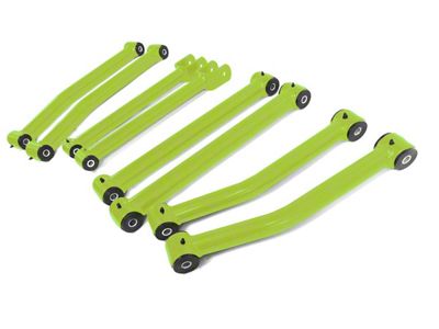 Steinjager Fixed Length Front and Rear Control Arms for 2.50 to 4-Inch Lift; Gecko Green (07-18 Jeep Wrangler JK)