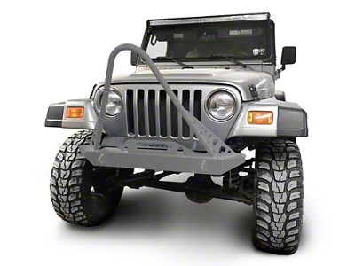 Steinjager Front Bumper with Stinger; Gray Hammertone (97-06 Jeep Wrangler TJ)