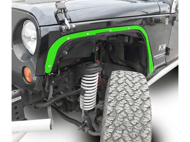 Steinjager Front Fender Deletes; Neon Green (07-18 Jeep Wrangler JK)