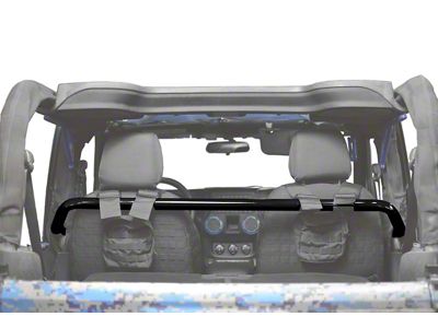 Steinjager Front Seat Harness Bar; Bare Metal (07-18 Jeep Wrangler JK 2-Door)