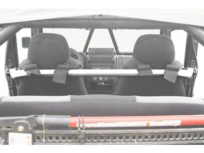Steinjager Front Seat Harness Bar; Cloud White (97-06 Jeep Wrangler TJ)