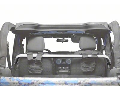 Steinjager Front Seat Harness Bar; Cloud White (07-18 Jeep Wrangler JK 2-Door)