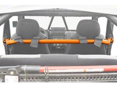 Steinjager Front Seat Harness Bar; Fluorescent Orange (97-06 Jeep Wrangler TJ)