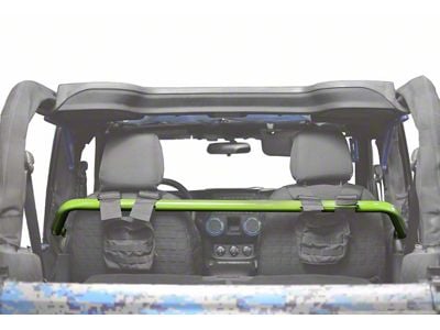 Steinjager Front Seat Harness Bar; Gecko Green (07-18 Jeep Wrangler JK 2-Door)