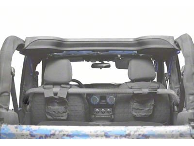 Steinjager Front Seat Harness Bar; Gray Hammertone (07-18 Jeep Wrangler JK 2-Door)