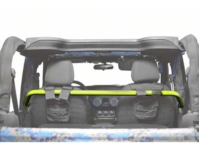 Steinjager Front Seat Harness Bar; Neon Yellow (07-18 Jeep Wrangler JK 2-Door)