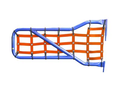 Steinjager Front Tube Door Cargo Net Covers; Orange (18-24 Jeep Wrangler JL)