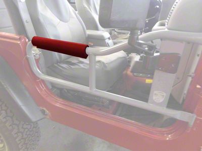 Steinjager Front Tube Doors Armrest; Red (81-86 Jeep CJ7)
