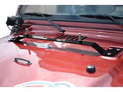 Steinjager High Lift Jack Hood Mount; Black (97-06 Jeep Wrangler TJ)