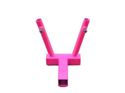 Steinjager Hitch Mounted Dual Flag Holder; Hot Pink (18-24 Jeep Wrangler JL)