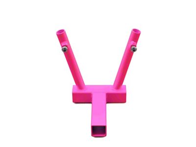 Steinjager Hitch Mounted Dual Flag Holder; Hot Pink (97-06 Jeep Wrangler TJ)