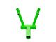 Steinjager Hitch Mounted Dual Flag Holder; Neon Green (18-24 Jeep Wrangler JL)