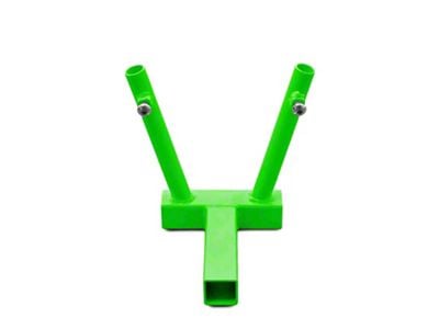 Steinjager Hitch Mounted Dual Flag Holder; Neon Green (97-06 Jeep Wrangler TJ)