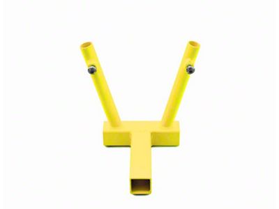 Steinjager Hitch Mounted Dual Flag Holder; Neon Yellow (97-06 Jeep Wrangler TJ)