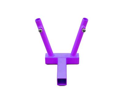 Steinjager Hitch Mounted Dual Flag Holder; Sinbad Purple (18-24 Jeep Wrangler JL)