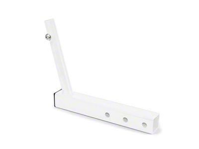 Steinjager Hitch Mounted Single Flag Holder; Cloud White (18-24 Jeep Wrangler JL)