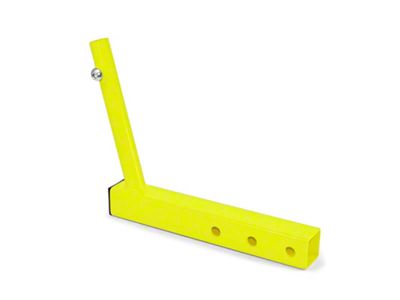 Steinjager Hitch Mounted Single Flag Holder; Neon Yellow (18-24 Jeep Wrangler JL)