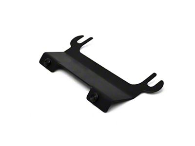 Steinjager License Plate Relocation Bracket for Steinjager Tube Bumper with Roller Fairlead; Black (07-18 Jeep Wrangler JK)