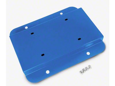 Steinjager License Plate Relocation Kit; Playboy Blue (07-18 Jeep Wrangler JK)