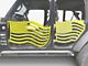 Steinjager Premium American Flag Front Trail Doors; Neon Yellow (18-24 Jeep Wrangler JL)