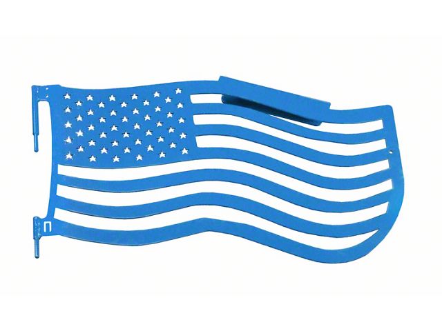 Steinjager Premium American Flag Front Trail Doors; Playboy Blue (07-18 Jeep Wrangler JK)