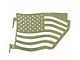 Steinjager Premium American Flag Rear Trail Doors; Locas Green (07-18 Jeep Wrangler JK 4-Door)